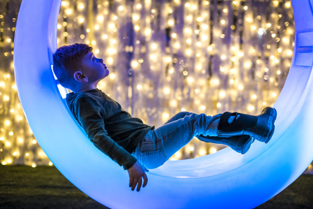 Enjoy the interactive light displays at Glow Gardens Saskatoon